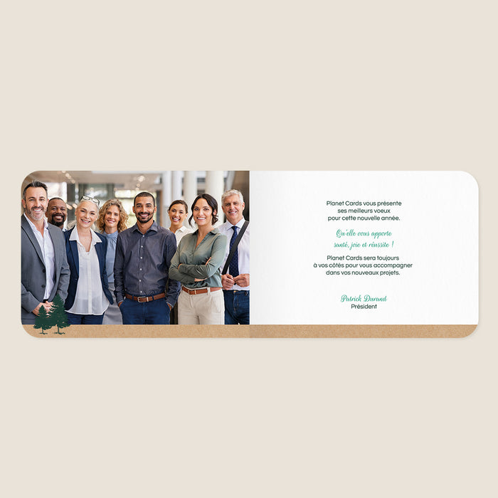 Cartes de Voeux Mairie Voeux et sapin de la Forêt