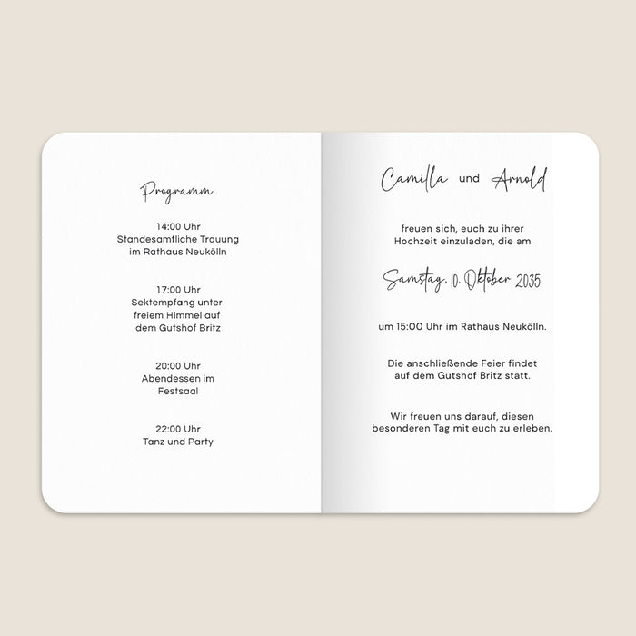 Moderne Einladungskarten Hochzeit Hochformat mit Foto