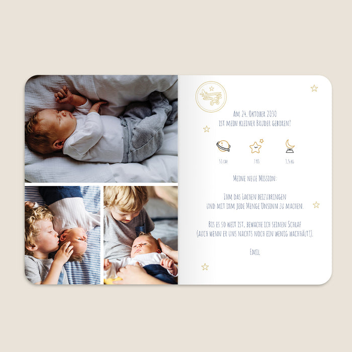 Geburtskarten Mädchen Reisepass Kleiner Weltenbummler