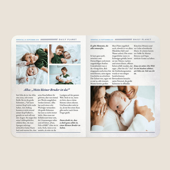 Originelle Geburtskarten Das Babytagebuch