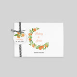 Aquarell und Orangen