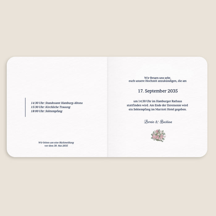 Hochzeitseinladungen Tag der Zeremonie