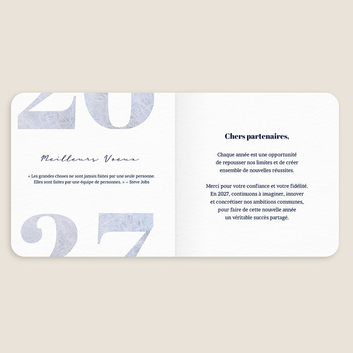 Cartes de Voeux Mairie Givre et Flocons