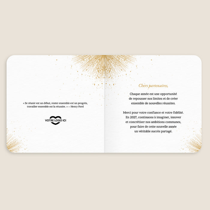 Cartes de Voeux Mairie Feu d'artifice illustré