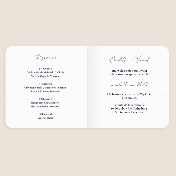 Faire-part mariage moderne Un Jour Unique