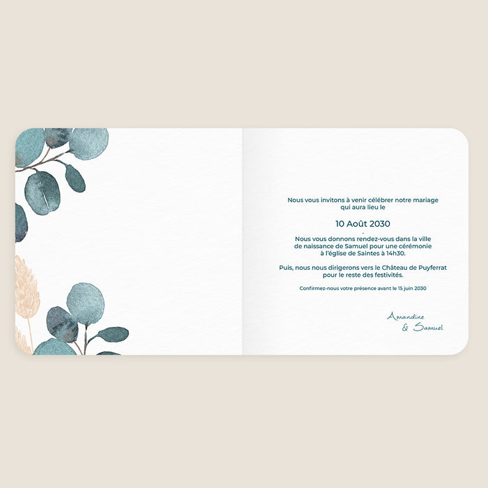 Les iconiques de Planet Cards Couronne eucalyptus et fleurs séchées