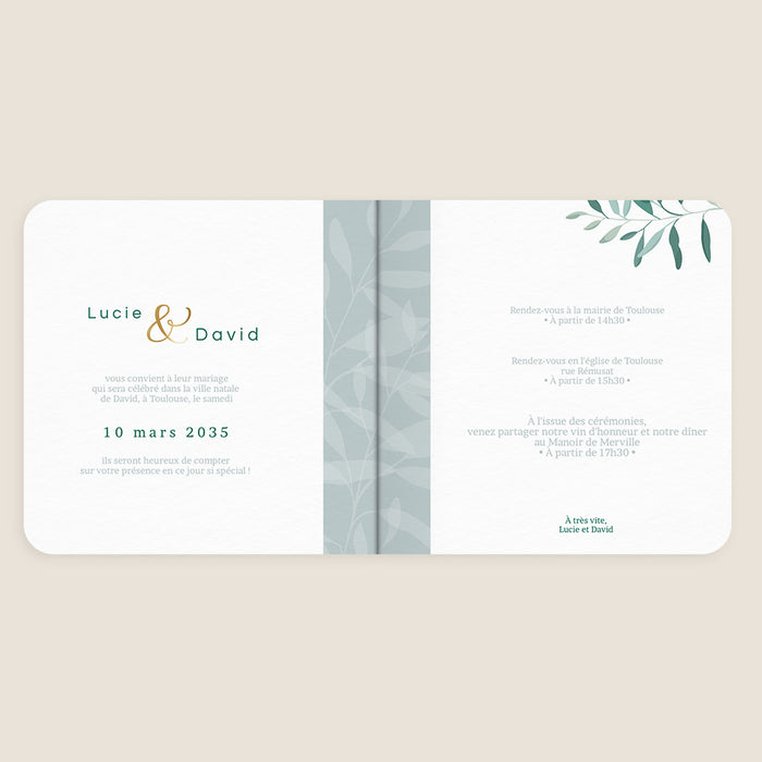 Faire-part mariage moderne Olivier Chic