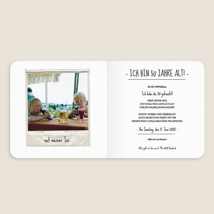 Originelle Einladungskarten Erwachsene Ich bin Vintage.