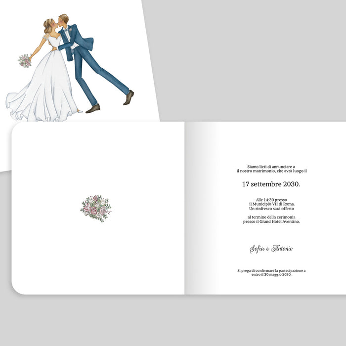 Partecipazioni matrimonio classico Giorno della cerimonia
