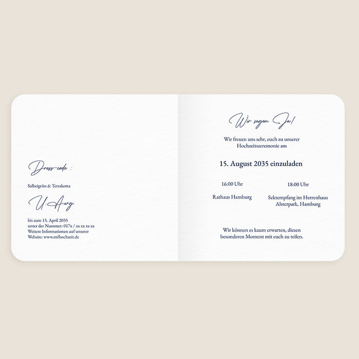 Romantische Hochzeitseinladung Elegantes Landgut