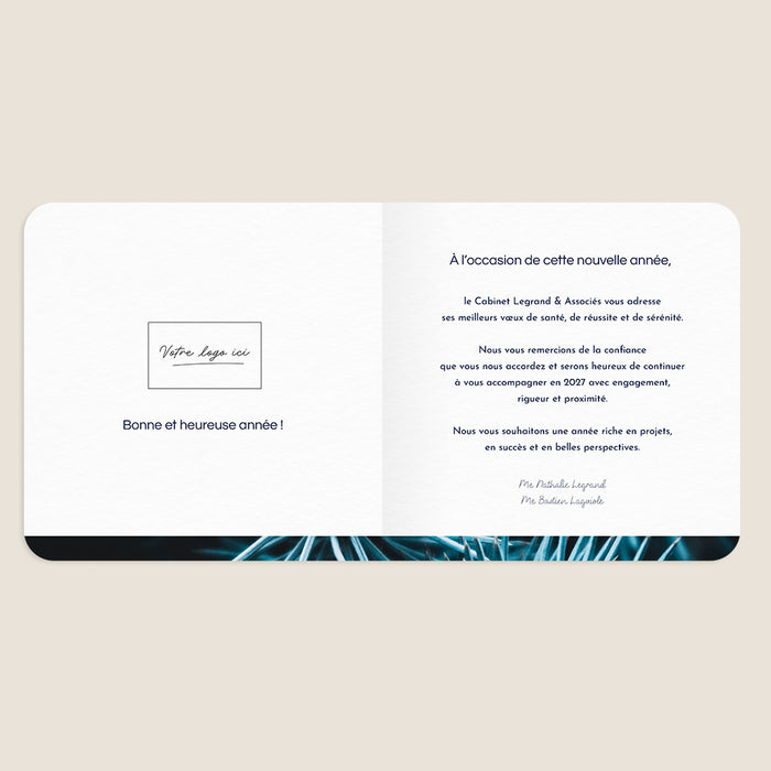 Cartes de Voeux Mairie Sapin Bleu