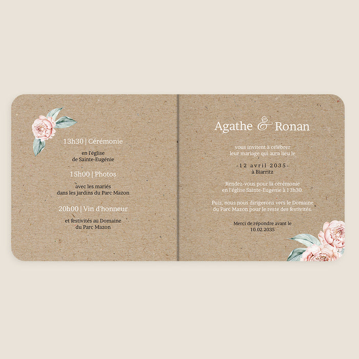 Les iconiques de Planet Cards Pivoines et Kraft