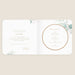 Faire-part mariage moderne Cercle bois et eucalyptus rose