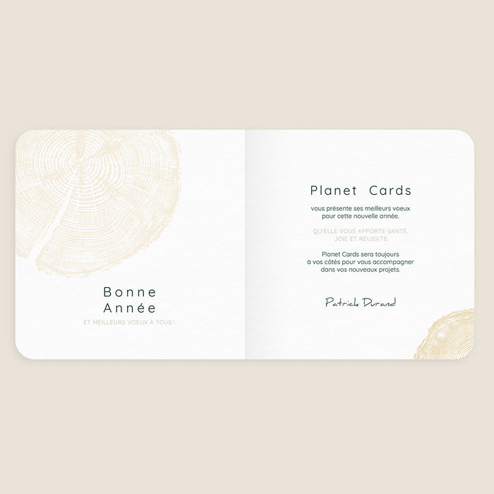 Cartes de Voeux Mairie Estampe d'Arbre
