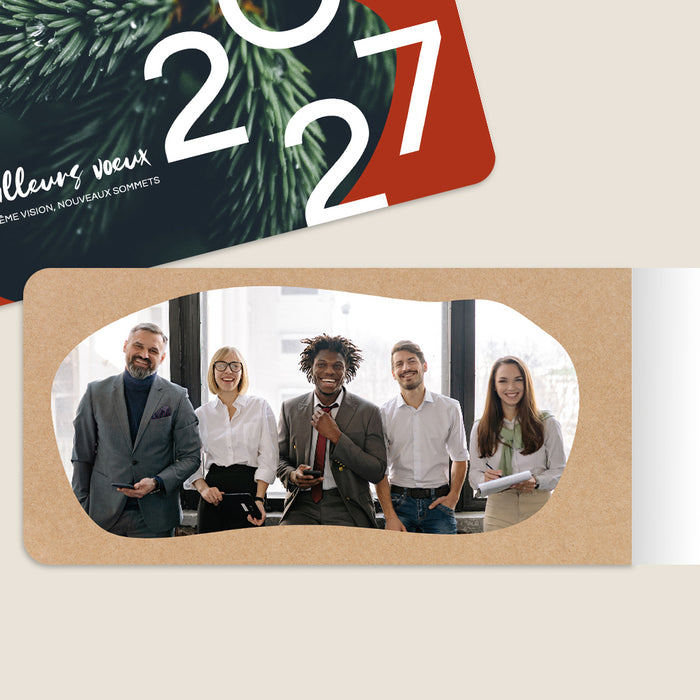 Cartes de Voeux Mairie Sapins Colorés
