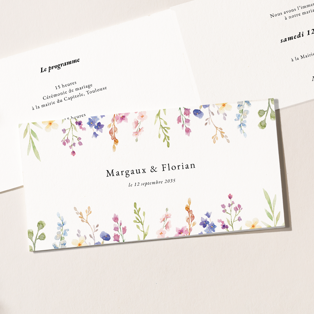 Jardin de Fleurs et aquarelle