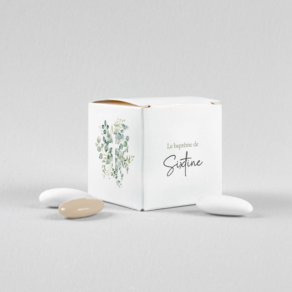 Boîte à dragées baptême