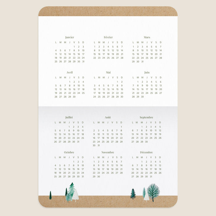 Cartes de Voeux Mairie Sapins et Calendrier