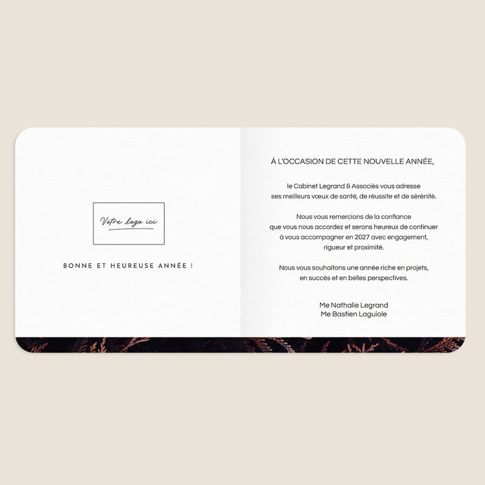 Cartes de Voeux Mairie Sapin bronze