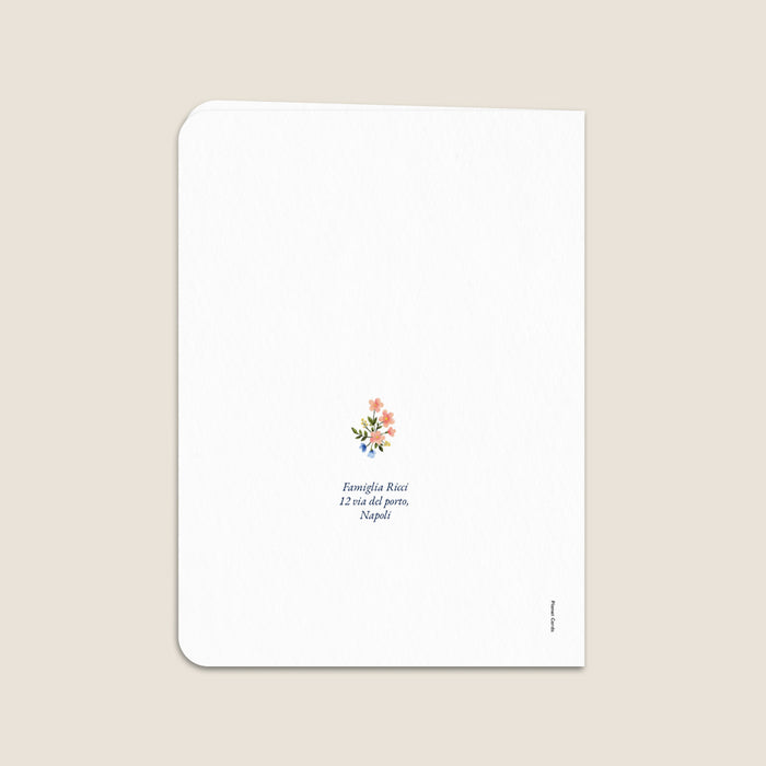 Inviti Comunione Croce e corona di fiori