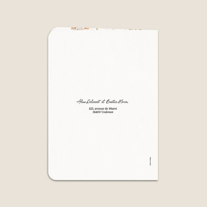 Faire-part mariage Fleurs d'été et cadre