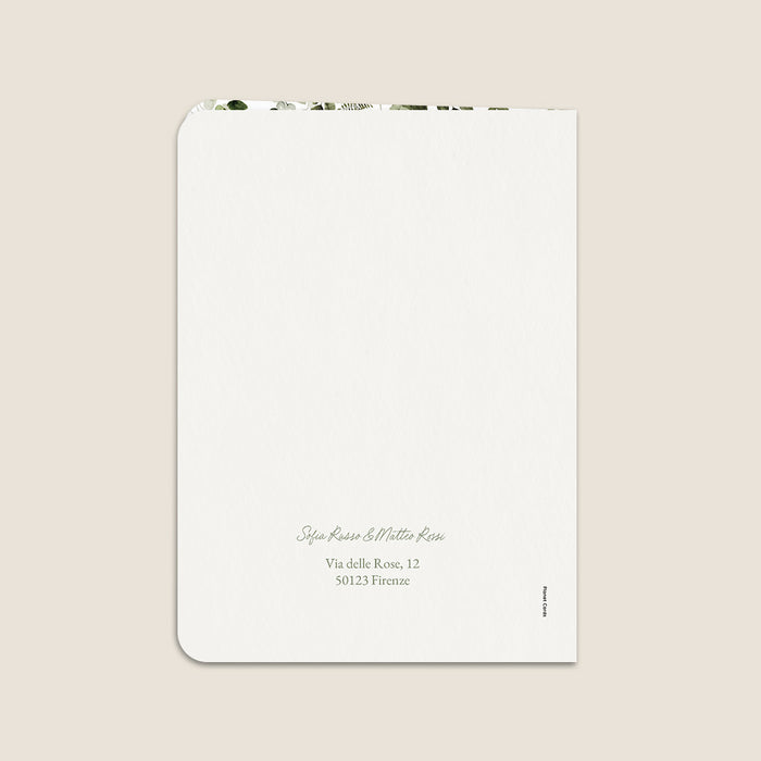 Partecipazioni di matrimonio elegante Delicata cornice vegetale