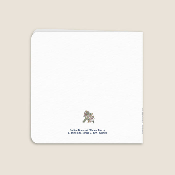 Faire-part mariage voyage Un couple en scooter