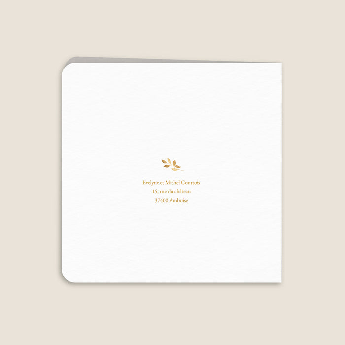 Carte invitation anniversaire mariage Noces d'or et grande photo
