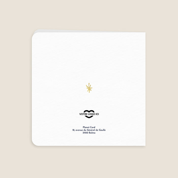 Cartes de Voeux Mairie Sapin stylisé & détails doré