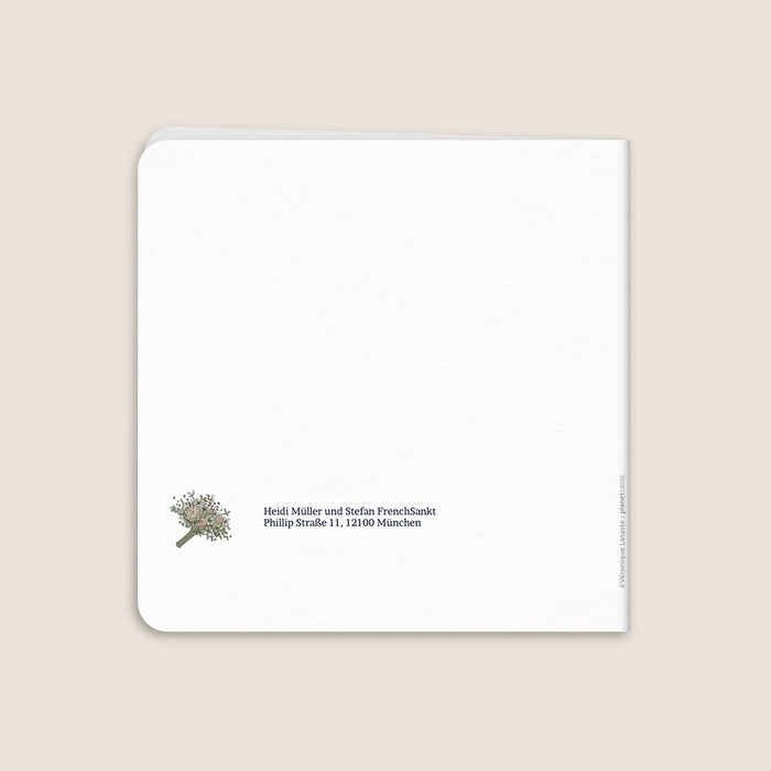 Romantische Hochzeitseinladung Ein Paar im Paradies