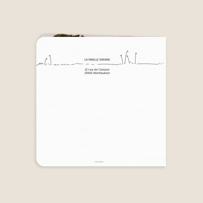 Faire-part mariage romantique Illustration papa et maman
