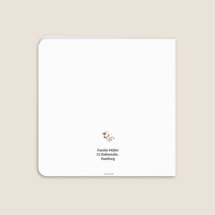 Kommunion Einladungskarten Taube & Liberty-Blütenkranz