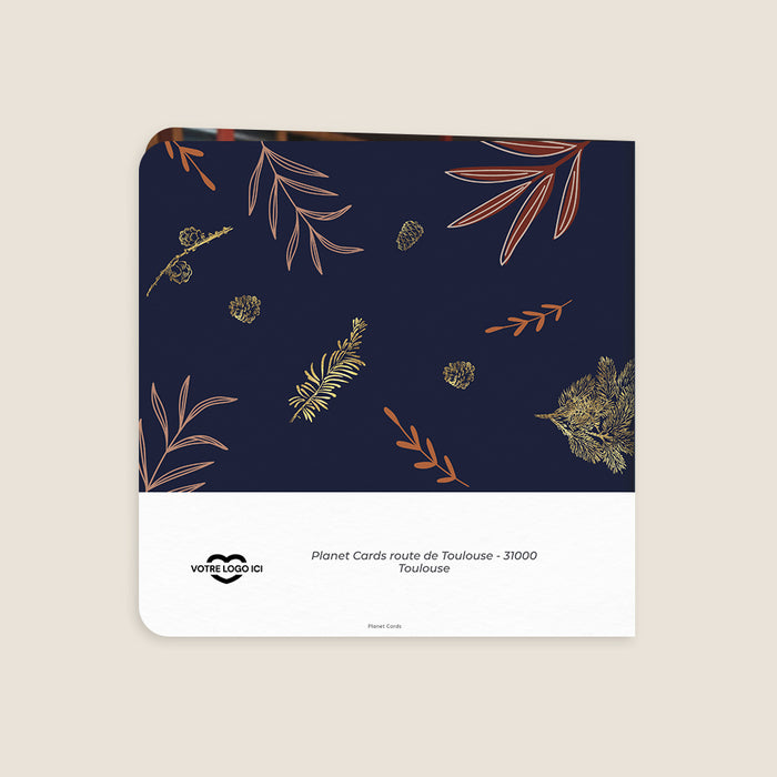 Cartes de Voeux Mairie Imprimé de Fleurs