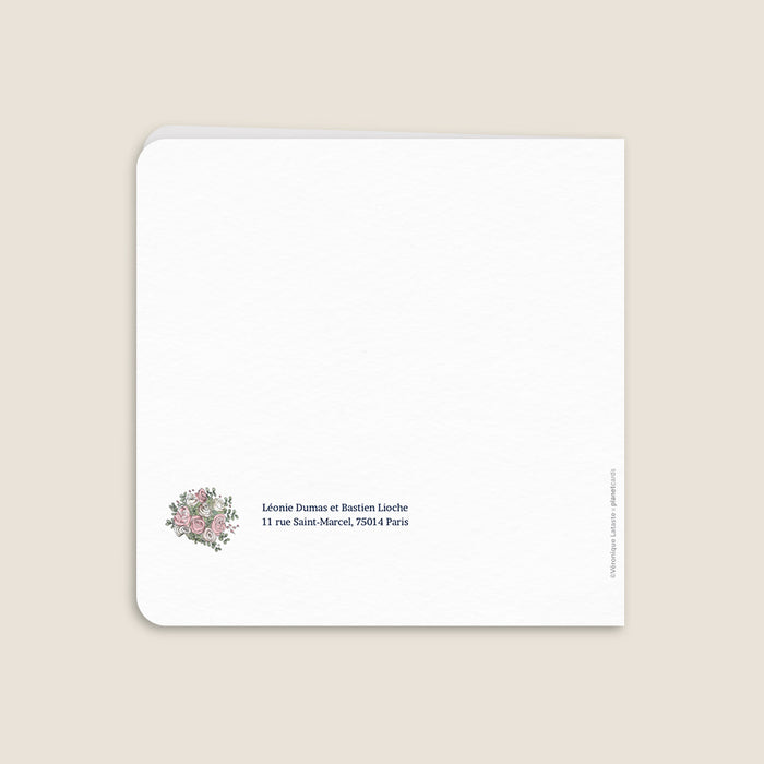 Faire-part mariage romantique Jour de Cérémonie