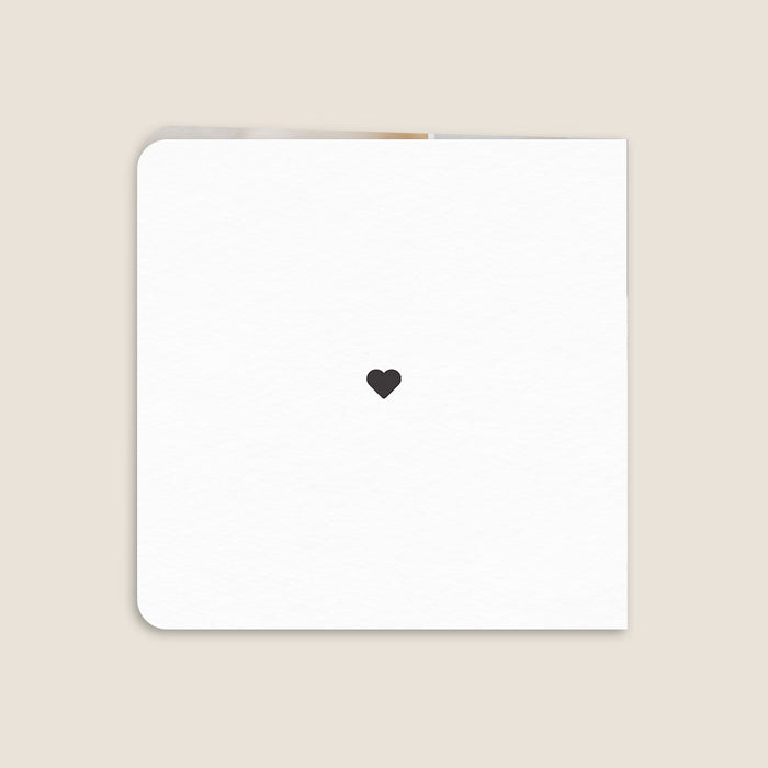 Geburtskarten Unisex Kleines Herz und Kalligraphie