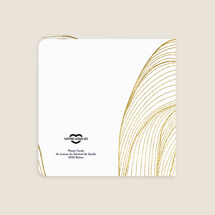 Cartes de Voeux Mairie Abstrait & lignes dorées