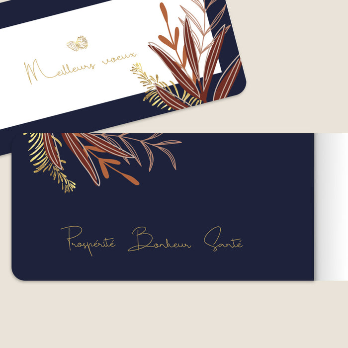 Cartes de Voeux Mairie Nouvelle Année en Fleurs