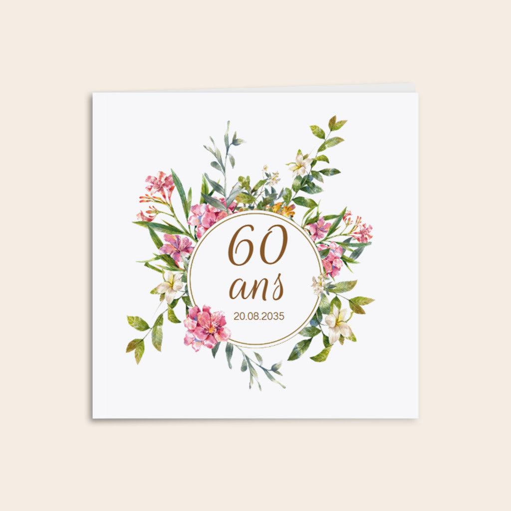 Carte invitation anniversaire adulte