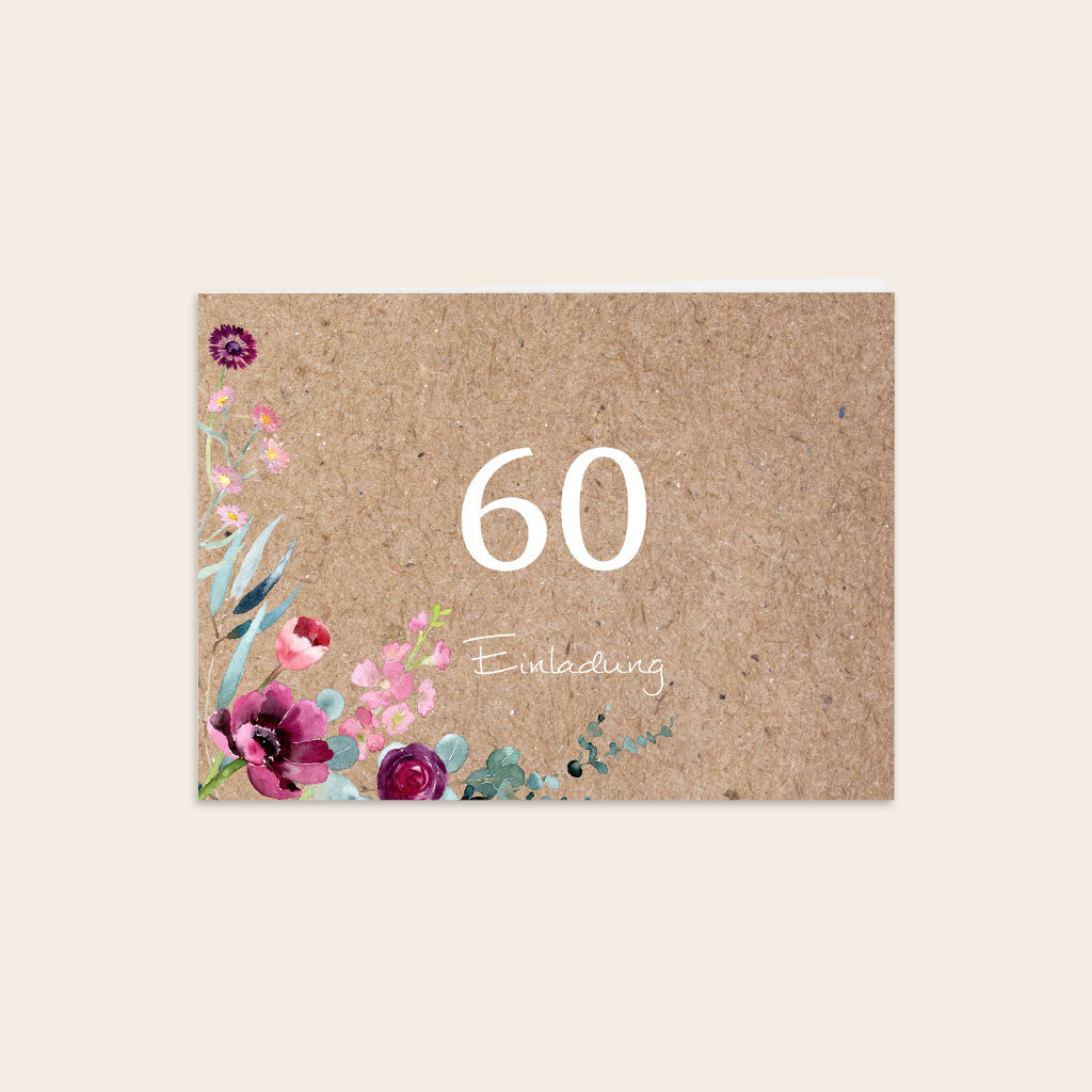Carte invitation anniversaire adulte