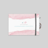 Ozean und rosa Aquarell