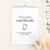 Calendrier photo A4 portrait simple pour professionnels