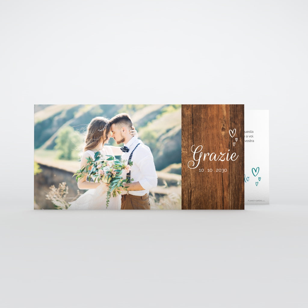 Ringraziamenti di matrimonio romantico