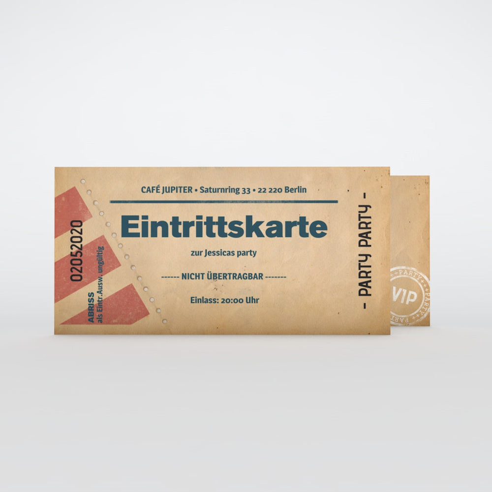 Retro Party Ticket