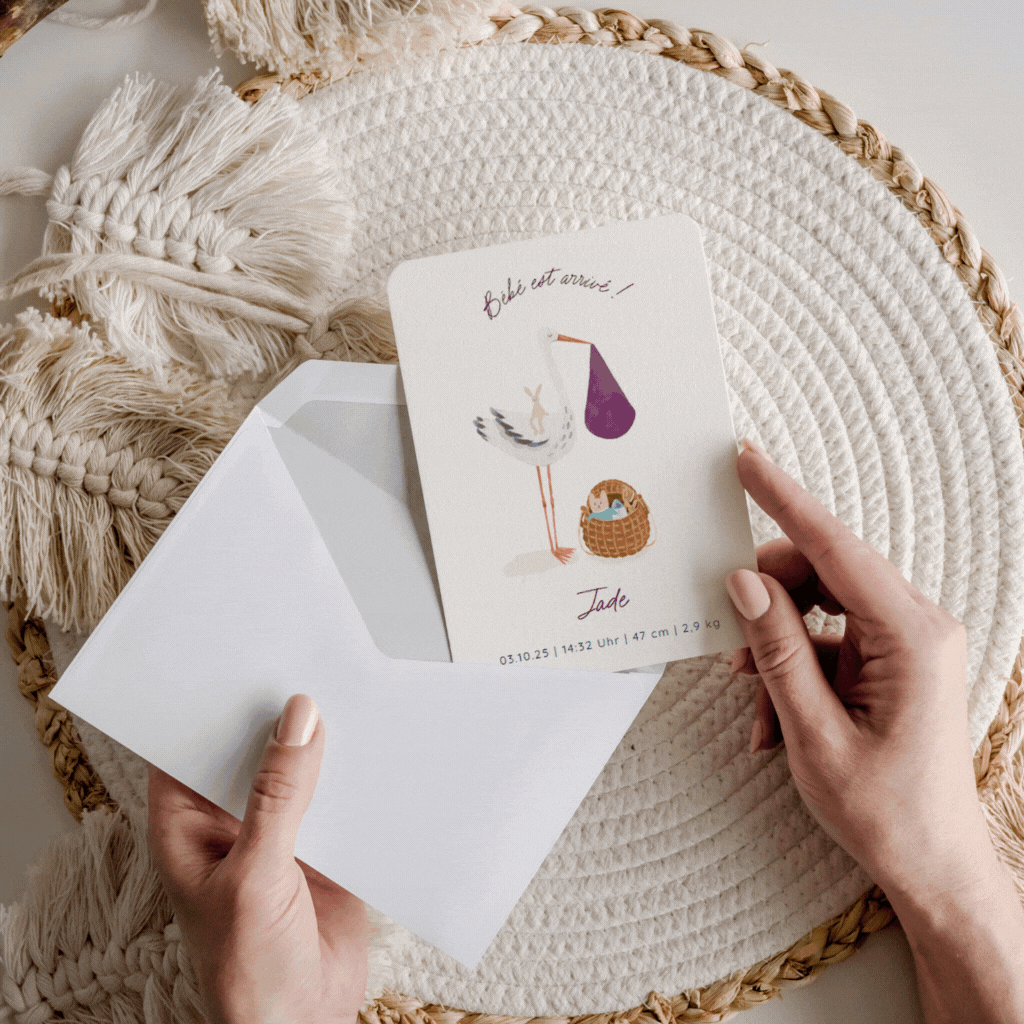 Geburtskarte Natur-Thema