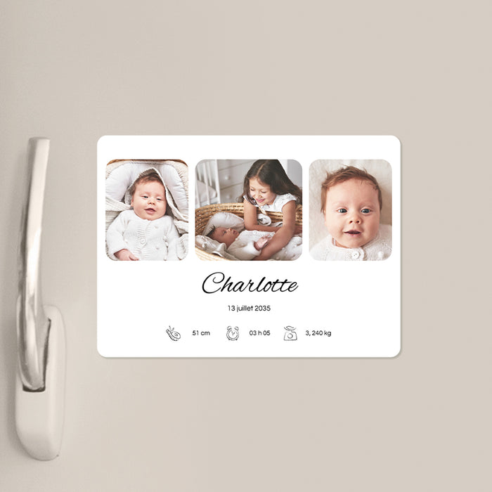 Faire-part naissance mixte Avec amour