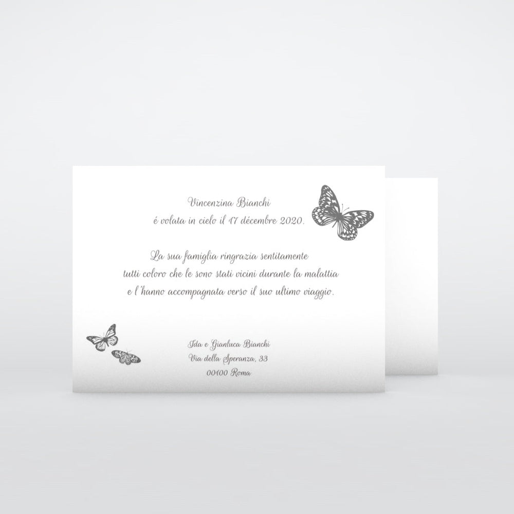 Farfalle grigio argento