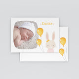 Hase mit Luftballons