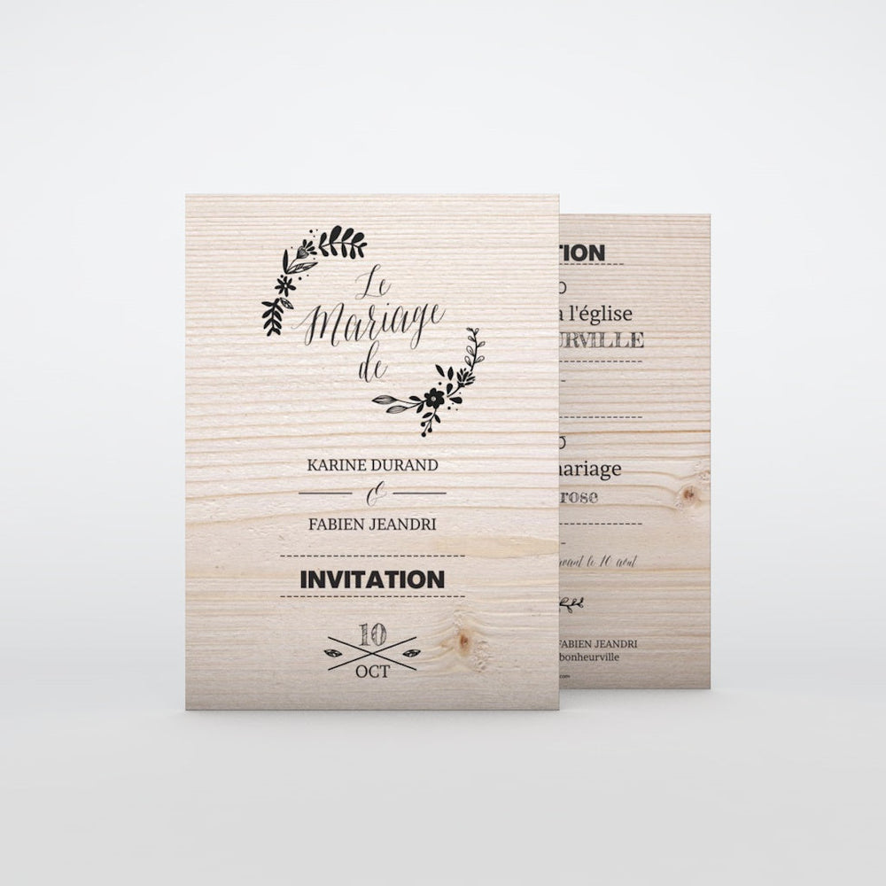 Floral sur bois tendre