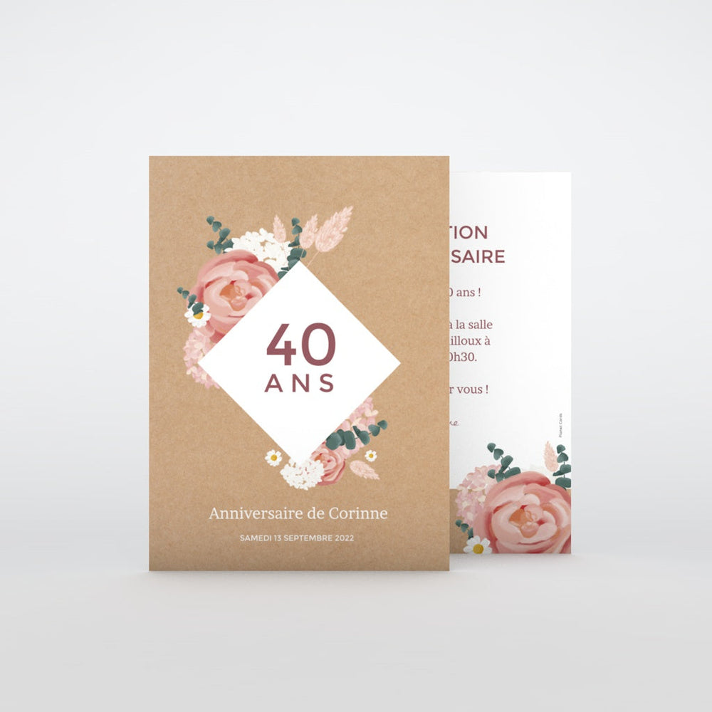 Fleurs séchées d’anniversaire