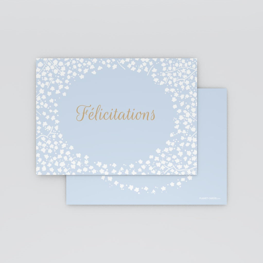 Carte de félicitations Fleurs Scintillantes — Planet Cards
